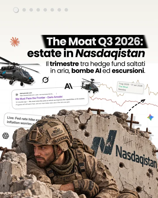 Post attuale su The Moat nel terzo trimestre 2026: un collage in stile reportage.