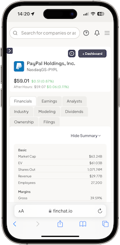 Un iPhone con l'app Fiscal.ai aperta.